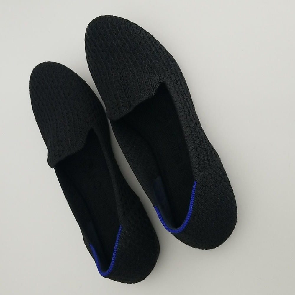 Rothy's Size 6.5 Black Honeycomb Round Toe Flats Retired Black
